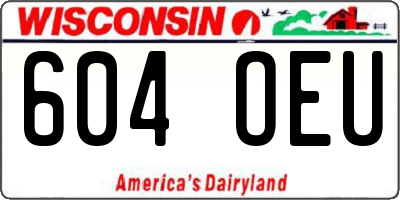 WI license plate 604OEU