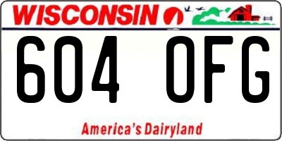 WI license plate 604OFG