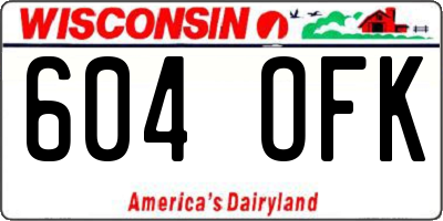 WI license plate 604OFK