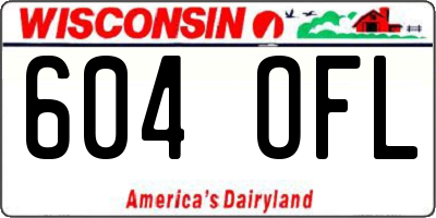 WI license plate 604OFL