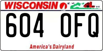 WI license plate 604OFQ