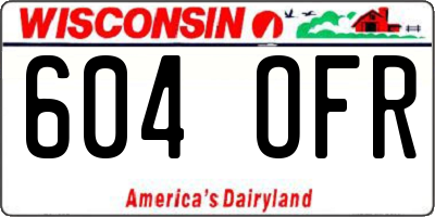 WI license plate 604OFR