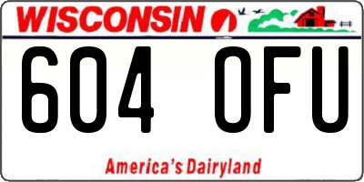 WI license plate 604OFU