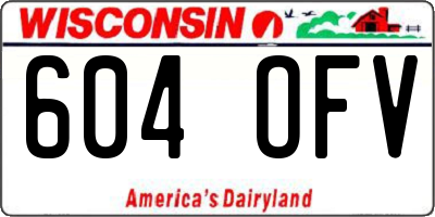 WI license plate 604OFV