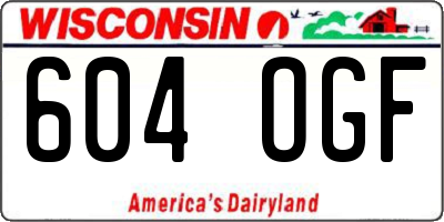 WI license plate 604OGF