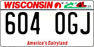 WI license plate 604OGJ