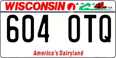 WI license plate 604OTQ