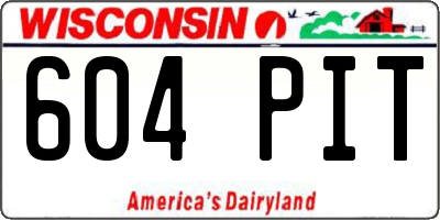 WI license plate 604PIT