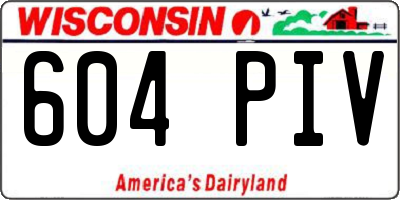 WI license plate 604PIV