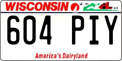 WI license plate 604PIY
