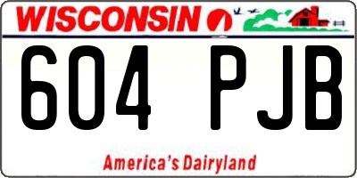 WI license plate 604PJB