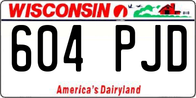 WI license plate 604PJD