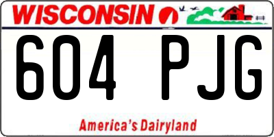 WI license plate 604PJG