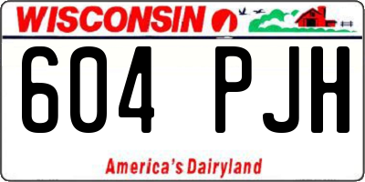 WI license plate 604PJH