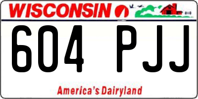 WI license plate 604PJJ