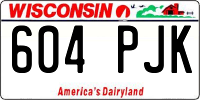 WI license plate 604PJK