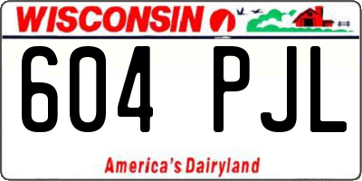 WI license plate 604PJL