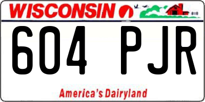 WI license plate 604PJR