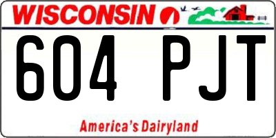 WI license plate 604PJT