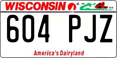 WI license plate 604PJZ