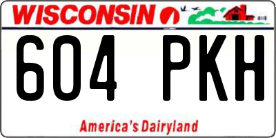 WI license plate 604PKH