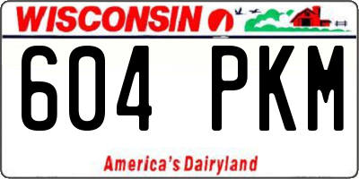 WI license plate 604PKM