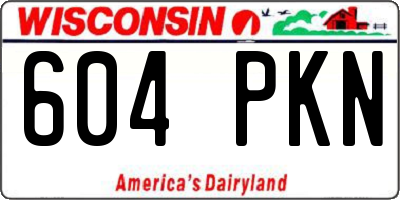 WI license plate 604PKN