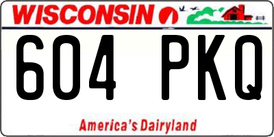 WI license plate 604PKQ