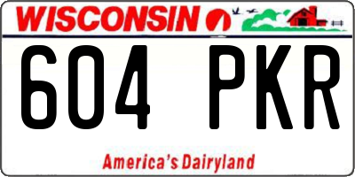 WI license plate 604PKR
