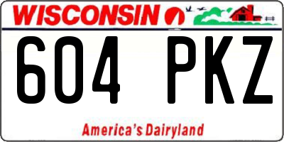 WI license plate 604PKZ
