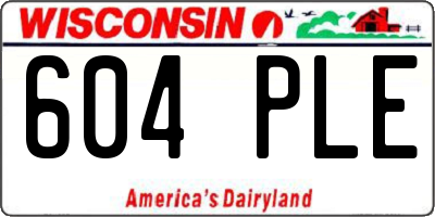 WI license plate 604PLE