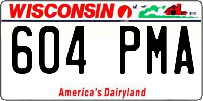 WI license plate 604PMA