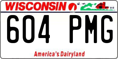 WI license plate 604PMG