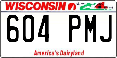 WI license plate 604PMJ