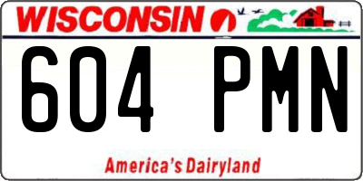 WI license plate 604PMN