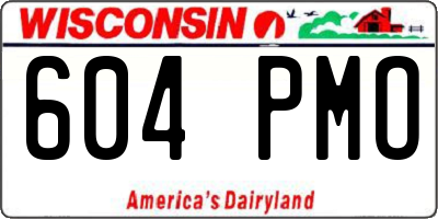 WI license plate 604PMO