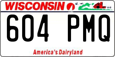 WI license plate 604PMQ