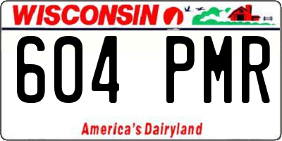 WI license plate 604PMR