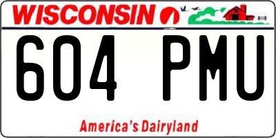 WI license plate 604PMU