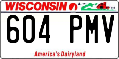 WI license plate 604PMV