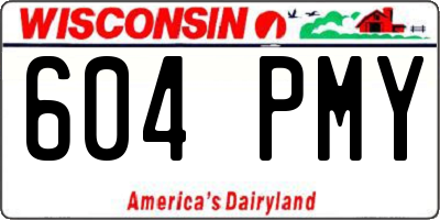 WI license plate 604PMY