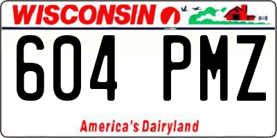 WI license plate 604PMZ
