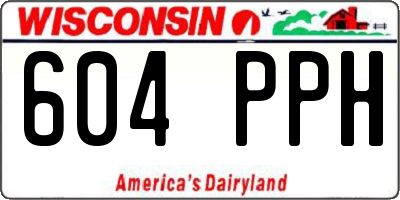 WI license plate 604PPH