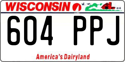WI license plate 604PPJ