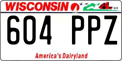 WI license plate 604PPZ