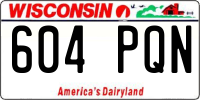 WI license plate 604PQN