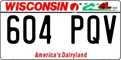 WI license plate 604PQV