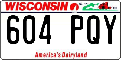 WI license plate 604PQY