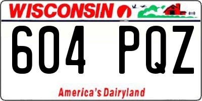 WI license plate 604PQZ