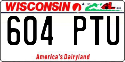 WI license plate 604PTU